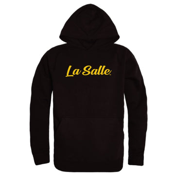 La Salle University Explorers Mens Script Hoodie Sweatshirt Black