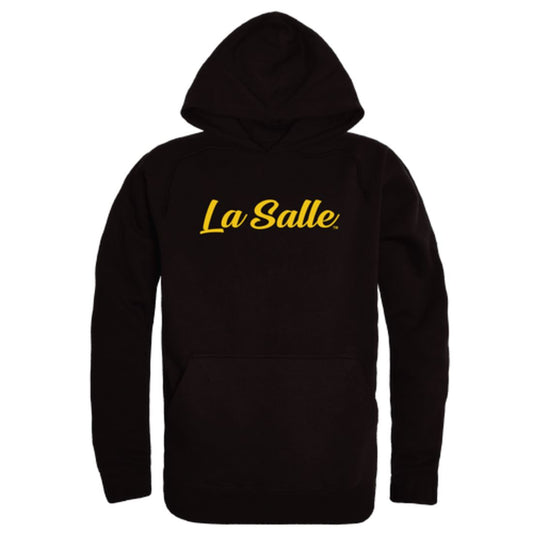La Salle University Explorers Mens Script Hoodie Sweatshirt Black
