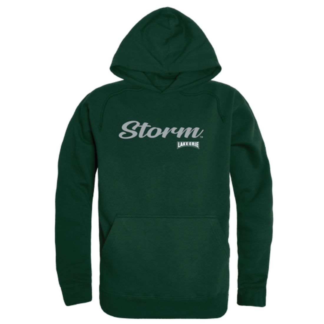 Lake Erie College Storm Mens Script Hoodie Sweatshirt Black