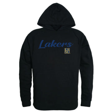 LSSU Lake Superior State University Lakers Mens Script Hoodie Sweatshirt Black