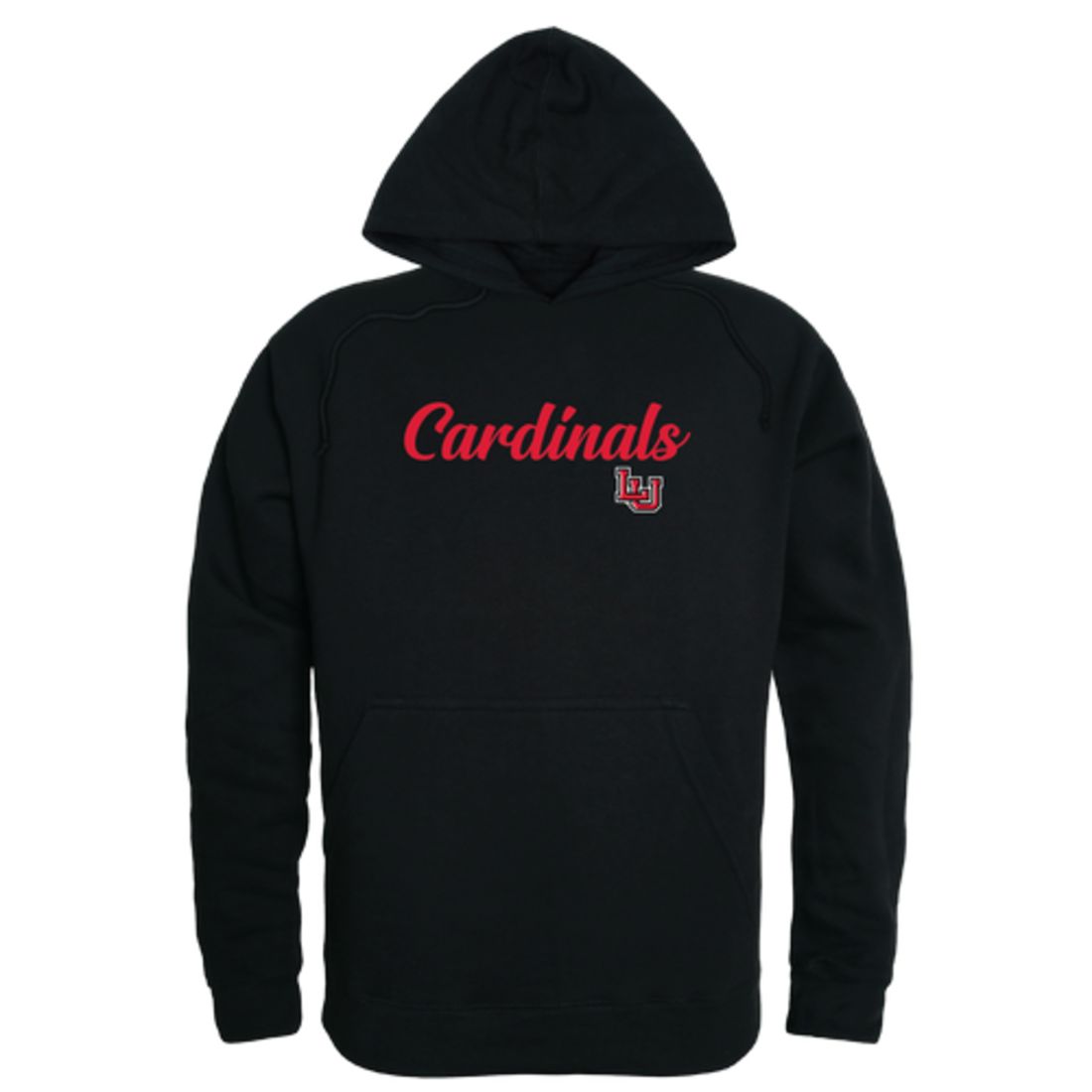 Lamar University Cardinals Mens Script Hoodie Sweatshirt Black