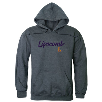 Lipscomb University Bisons Mens Script Hoodie Sweatshirt Heather Charcoal