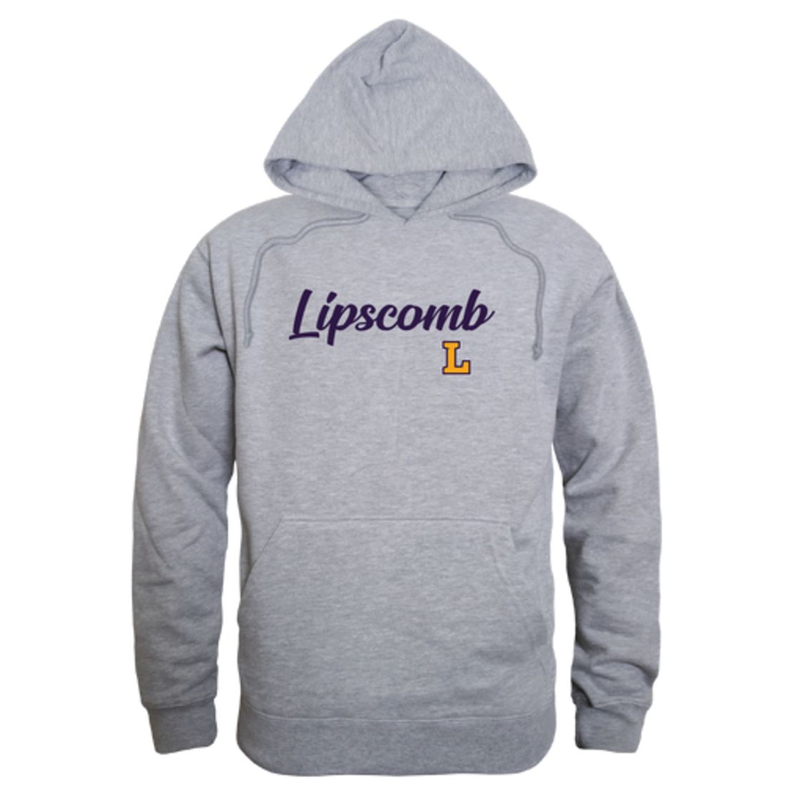 Lipscomb University Bisons Mens Script Hoodie Sweatshirt Heather Charcoal