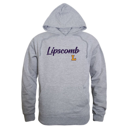 Lipscomb University Bisons Mens Script Hoodie Sweatshirt Heather Charcoal