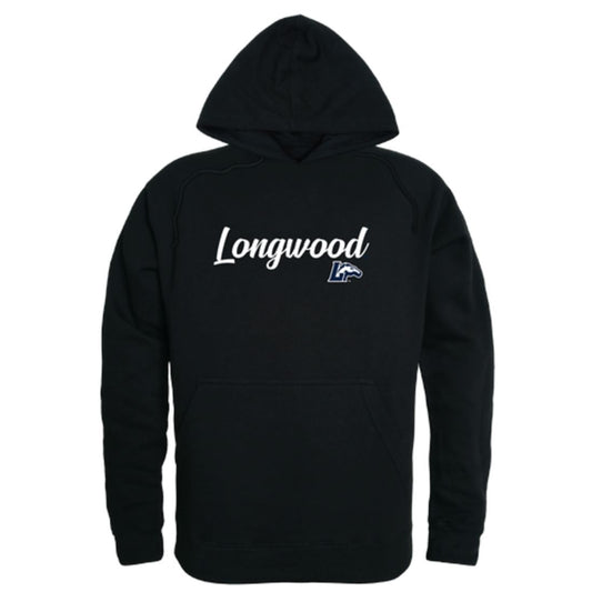 Longwood University Lancers Mens Script Hoodie Sweatshirt Black