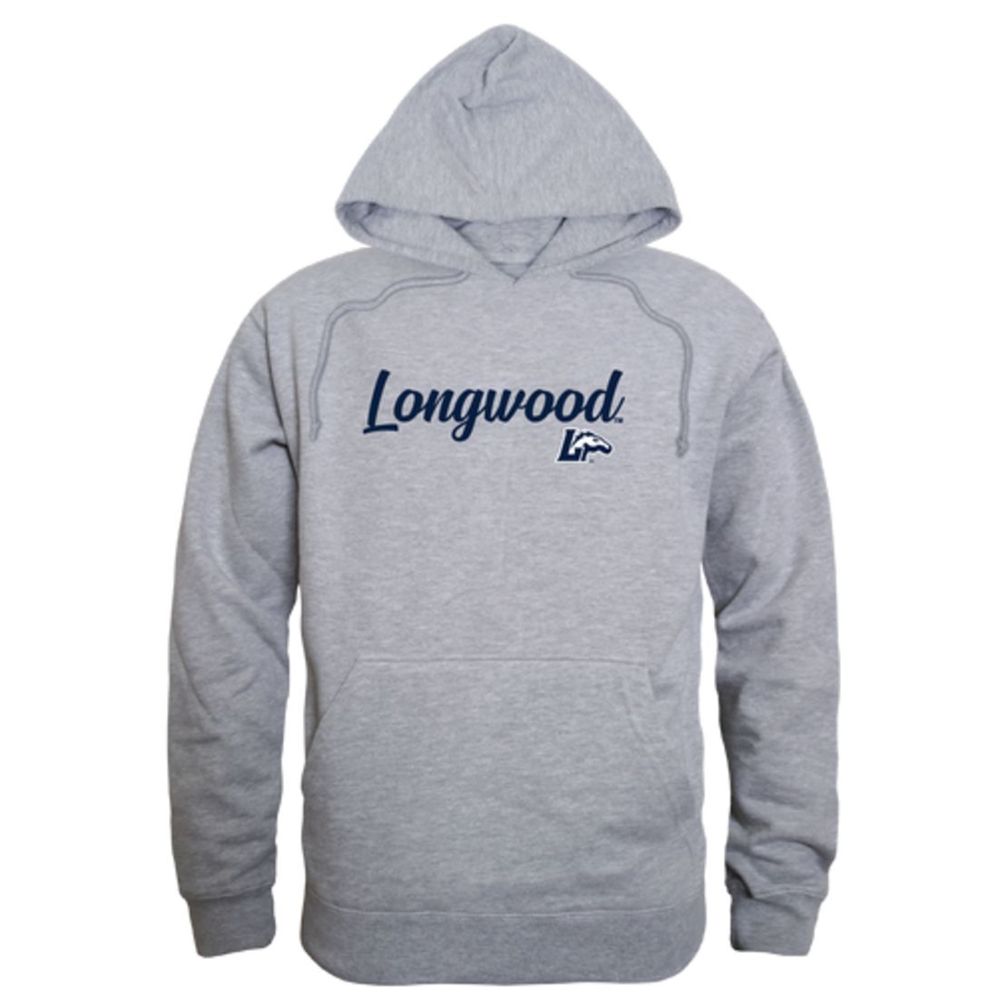 Longwood University Lancers Mens Script Hoodie Sweatshirt Black