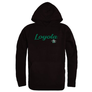Loyola University Maryland Greyhounds Mens Script Hoodie Sweatshirt Black