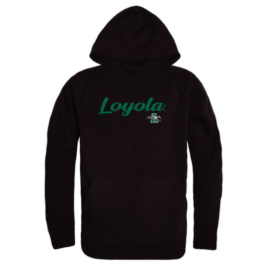 Loyola University Maryland Greyhounds Mens Script Hoodie Sweatshirt Black