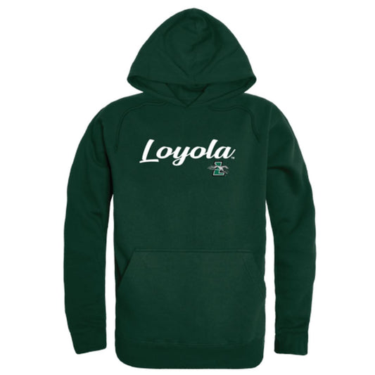 Loyola University Maryland Greyhounds Mens Script Hoodie Sweatshirt Black