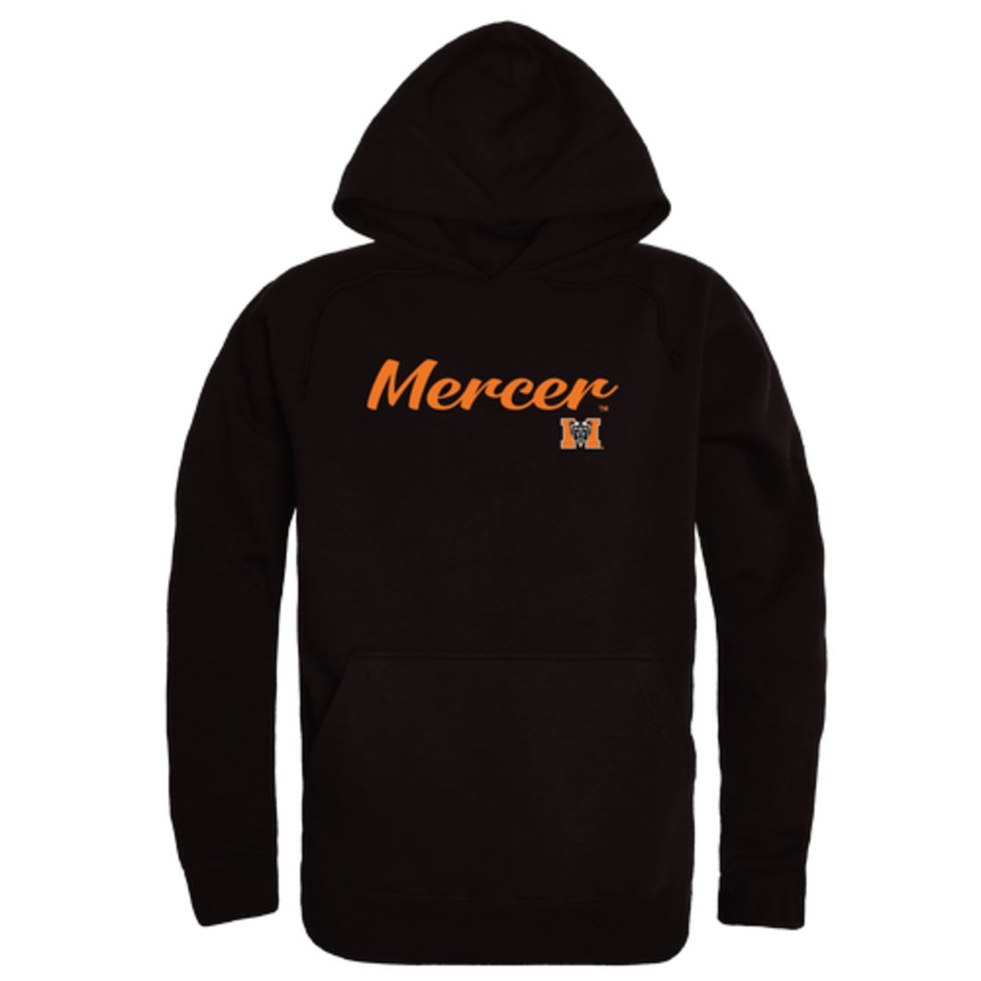 Mercer University Bears Mens Script Hoodie Sweatshirt Black