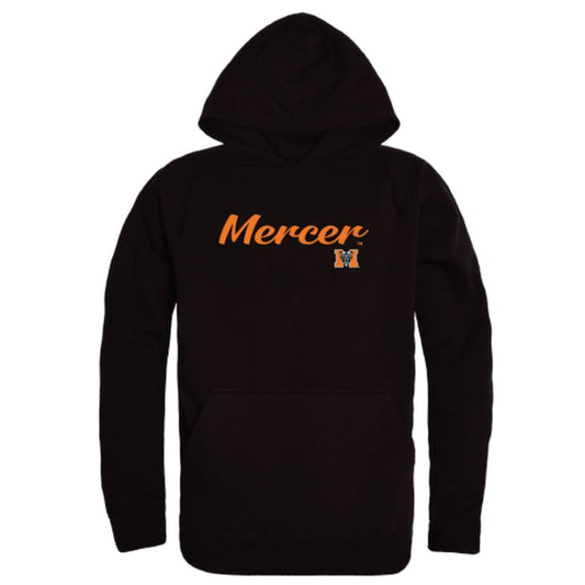 Mercer University Bears Mens Script Hoodie Sweatshirt Black