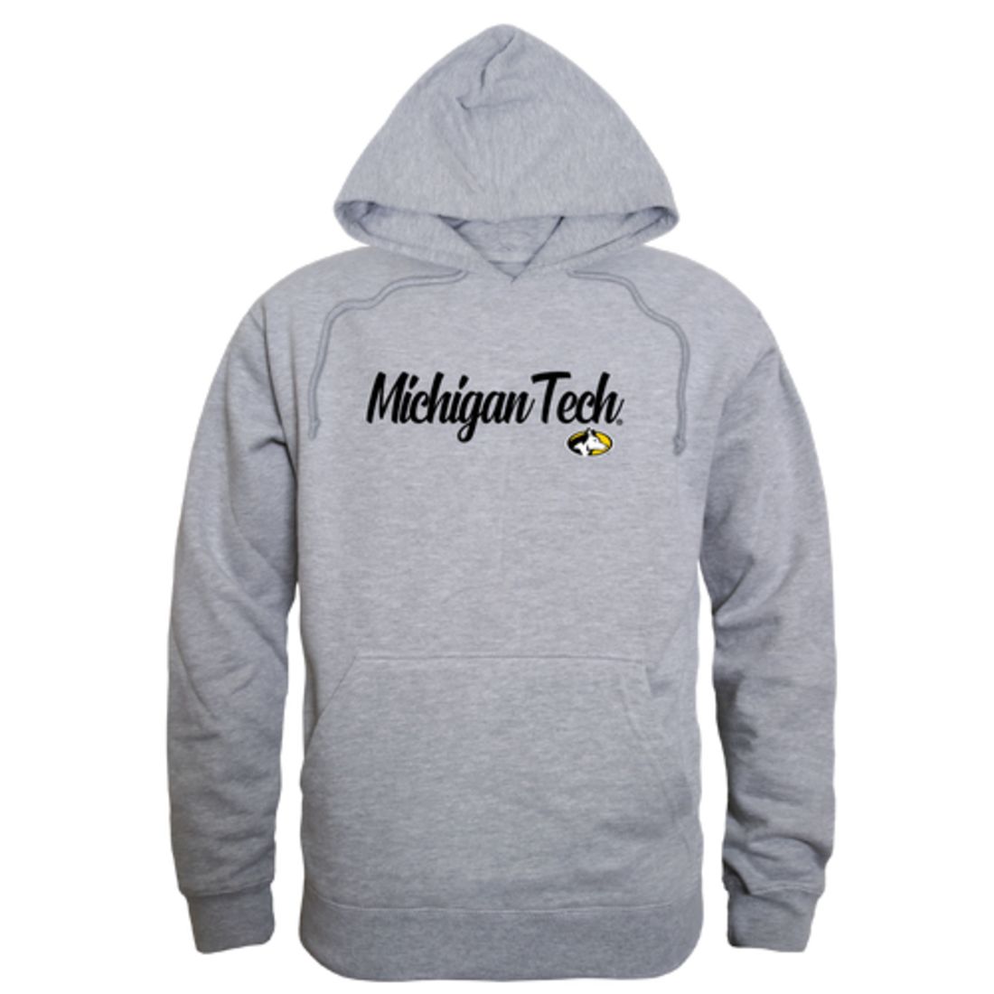 Michigan Technological University Huskies Mens Script Hoodie Sweatshirt Black