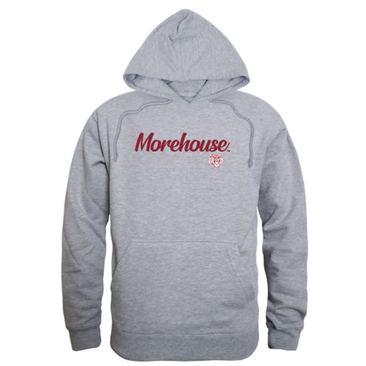 Morehouse College Maroon Tigers Mens Script Hoodie Sweatshirt Black