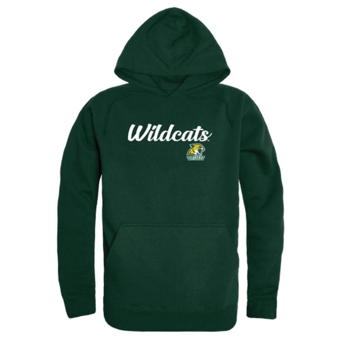 NMU Northern Michigan University Wildcats Mens Script Hoodie Sweatshirt Black