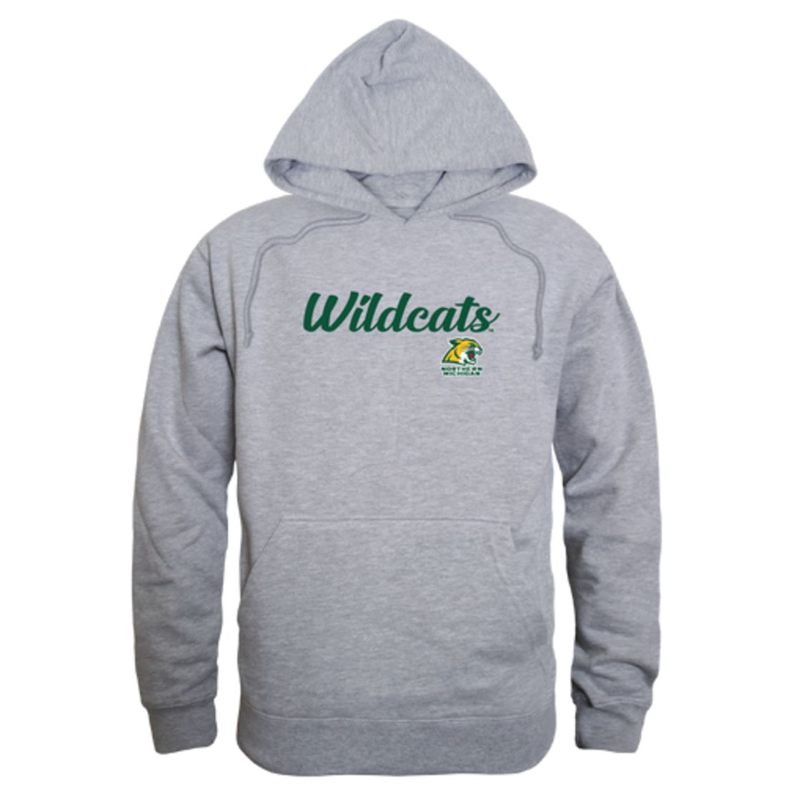 NMU Northern Michigan University Wildcats Mens Script Hoodie Sweatshirt Black