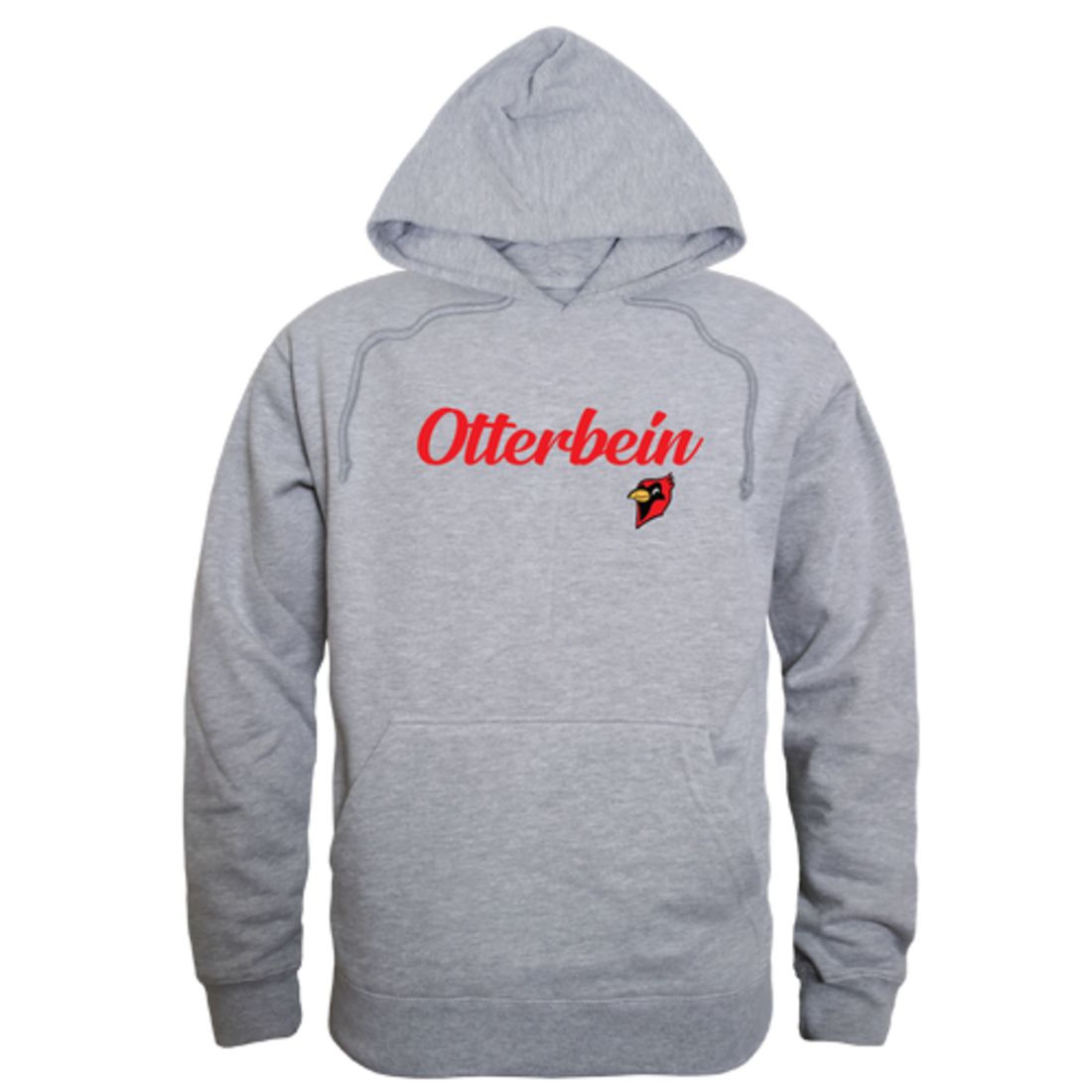 Otterbein University Cardinals Mens Script Hoodie Sweatshirt Black