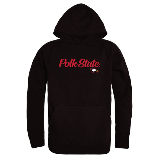 Polk State College Eagles Mens Script Hoodie Sweatshirt Black