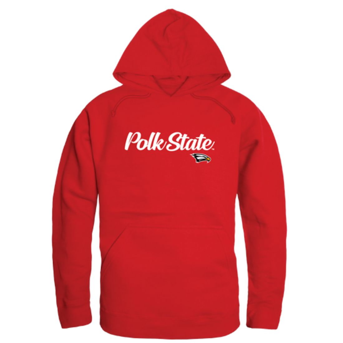 Polk State College Eagles Mens Script Hoodie Sweatshirt Black