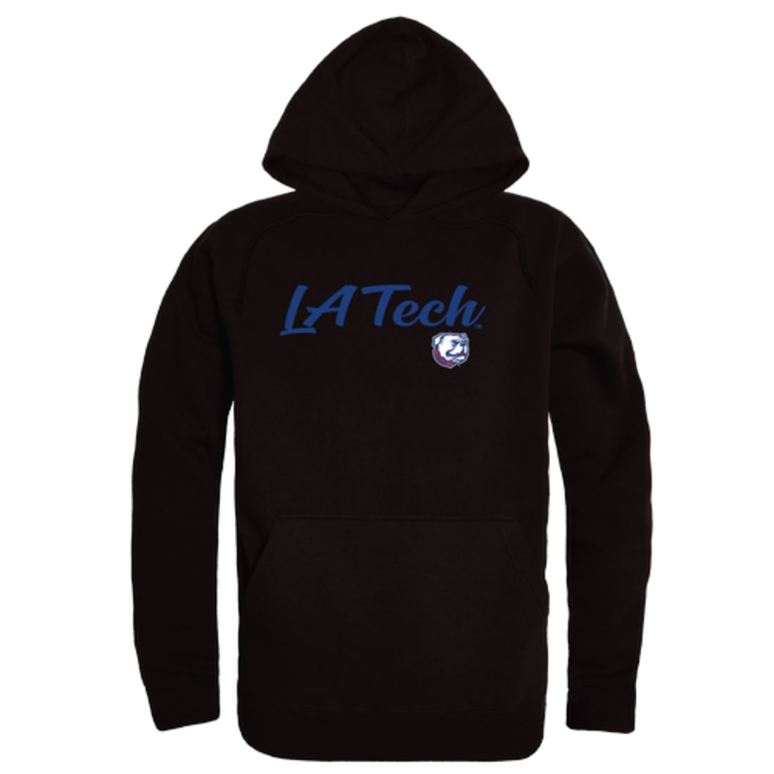 Louisiana Tech University Bulldogs Mens Script Hoodie Sweatshirt Black