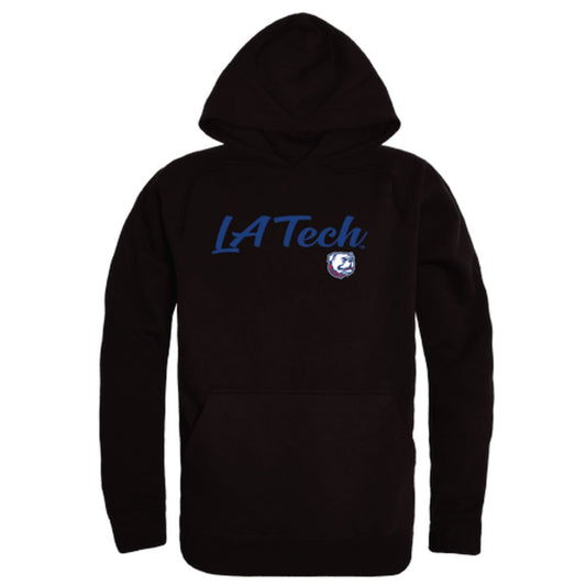 Louisiana Tech University Bulldogs Mens Script Hoodie Sweatshirt Black