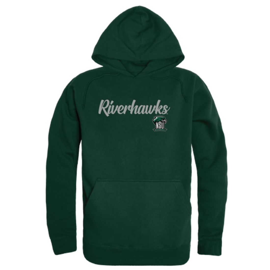 NSU Northeastern State University RiverHawks Mens Script Hoodie Sweatshirt Black