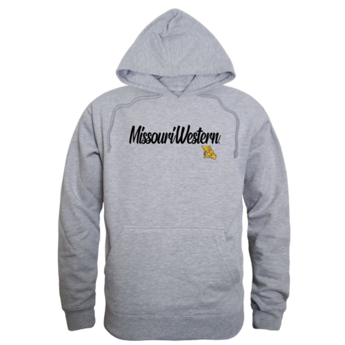 MWSU Missouri Western State University Griffons Mens Script Hoodie Sweatshirt Black