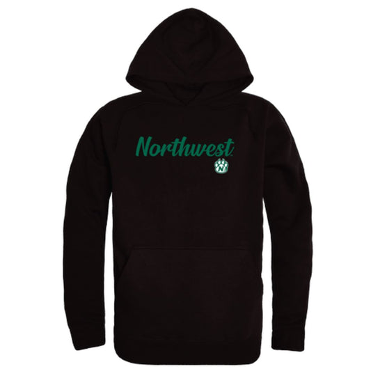 NW Northwest Missouri State University Bearcat Mens Script Hoodie Sweatshirt Black