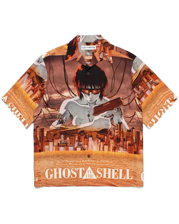 Wacko Maria x Ghost in the Shell Hawaiian Shirt Orange – Moonbestprint