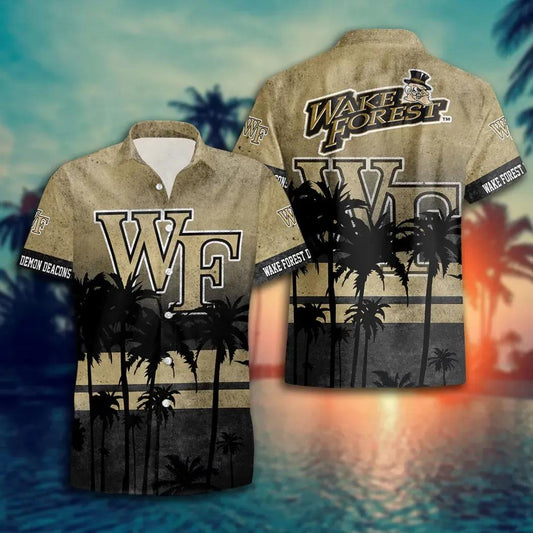 Wake Forest Demon Deacons Style Hot Trending Summer Aloha Hawaiian Shirt, NCAA Hawaiian Shirt Moonbestprint
