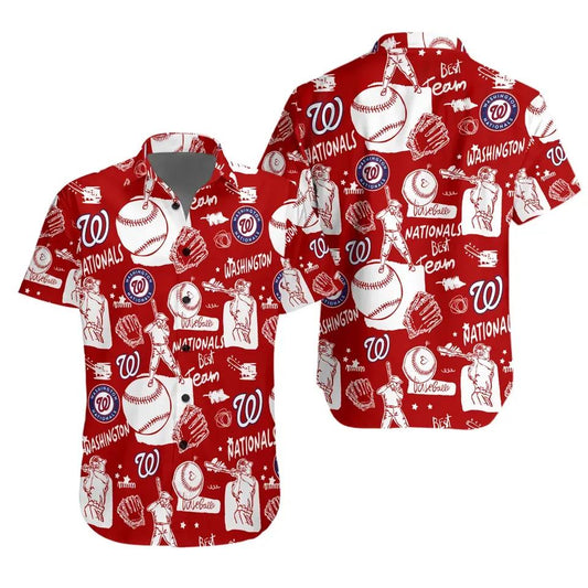 Washington Baseball Team Nationalss Hawaiian Shirt, MLB Hawaiian Shirt Moonbestprint