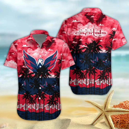 Washington Capitals Hawaiian Shirt 1, NHL Hawaiian Shirt Moonbestprint