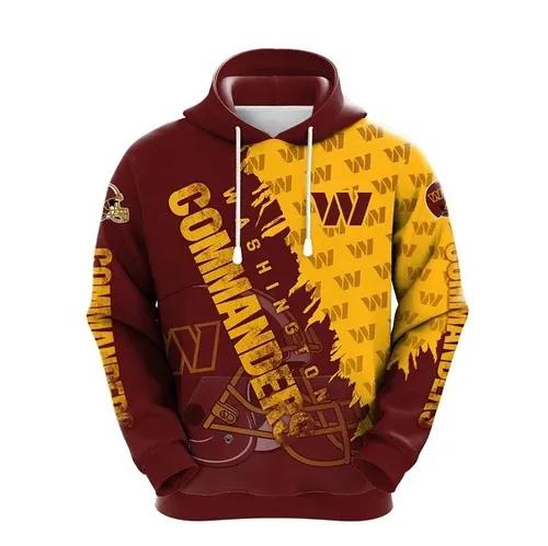 Washington Commanders 3D Hoodie 3, NFL Hoodie Moonbestprint