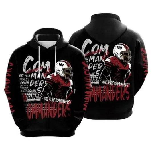 Washington Commanders 3D Hoodie 7, NFL Hoodie Moonbestprint