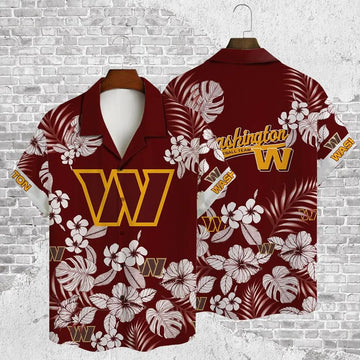 Washington Commanders AOP Hawaiian Shirt, NFL Hawaiian Shirt Moonbestprint