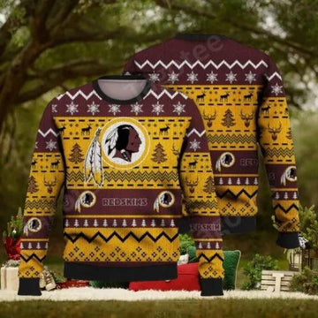 Washington Commanders RedSkins Nfl Football Ugly Christmas Sweaters, NFL Chritsmas Sweater Moonbestprint