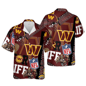Washington Commanders Summer Hawaiian Shirt Aloha Shirt, NFL Hawaiian Shirt Moonbestprint