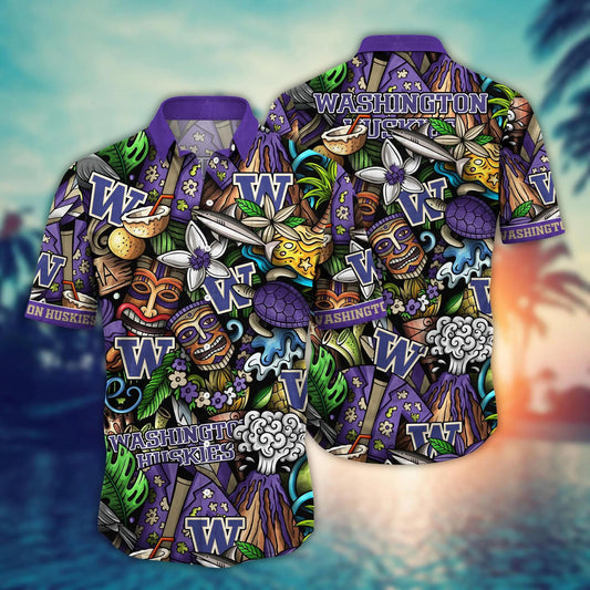Washington Huskies NCAA Hawaiian Shirt 1, NCAA Hawaiian Shirt Moonbestprint