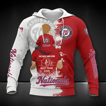 Washington Nationals Dad And Son All Over Print Hoodie 1, MLB Hoodie Moonbestprint