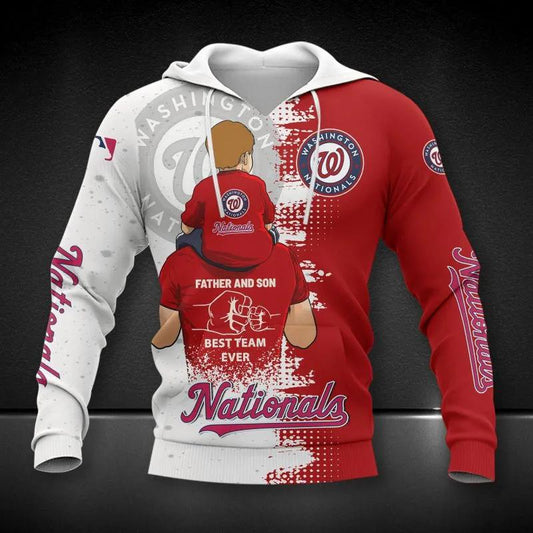 Washington Nationals Dad And Son All Over Print Hoodie 1, MLB Hoodie Moonbestprint