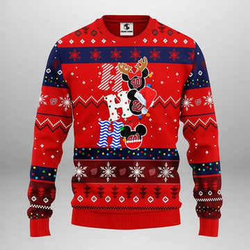 Washington Nationals Hohoho Ugly Christmas Sweater, MLB Christmas Sweater Moonbestprint