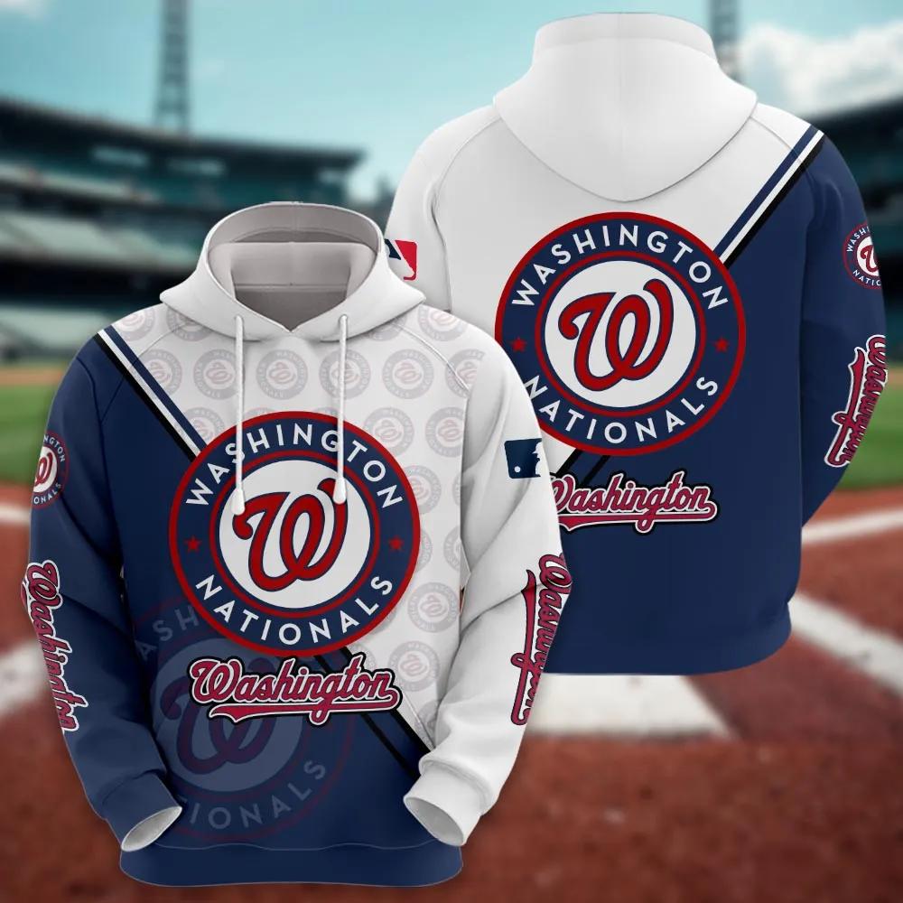 Washington Nationals Logo 3D Clothing, MLB Hoodie Moonbestprint