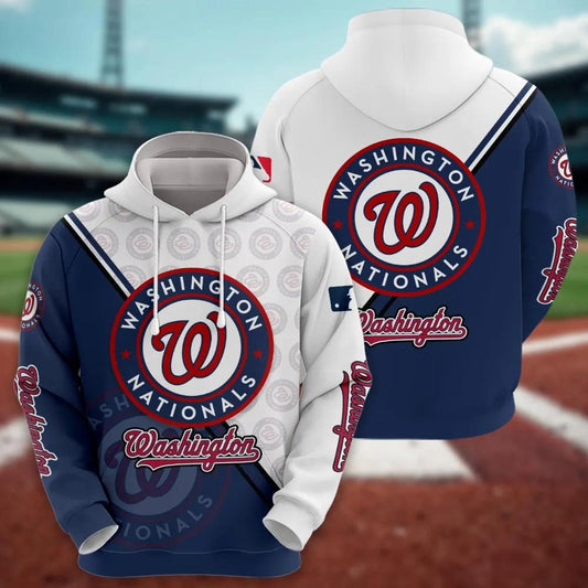 Washington Nationals Logo 3D Clothing, MLB Hoodie Moonbestprint