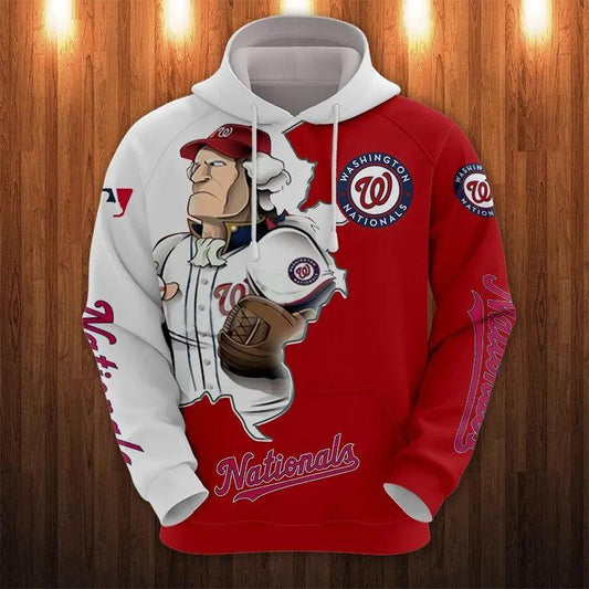 Washington Nationals Mascot All Over Print Hoodie 1, MLB Hoodie Moonbestprint