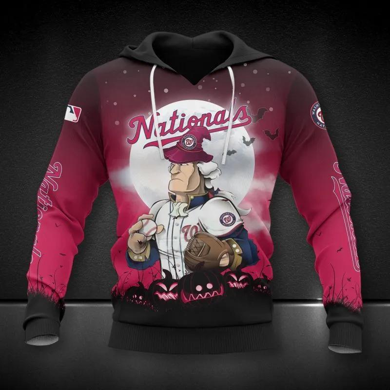 Washington Nationals Mascot Halloween All Over Print Hoodie 1, MLB Hoodie Moonbestprint