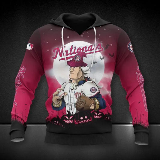 Washington Nationals Mascot Halloween All Over Print Hoodie 1, MLB Hoodie Moonbestprint