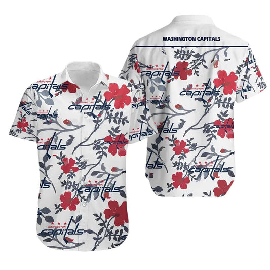 Washington Team Capitals Hawaiian Shirt, NHL Hawaiian Shirt Moonbestprint