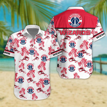 Washington Wizards Hawaii Shirt, NBA Hawaiian Shirt Moonbestprint