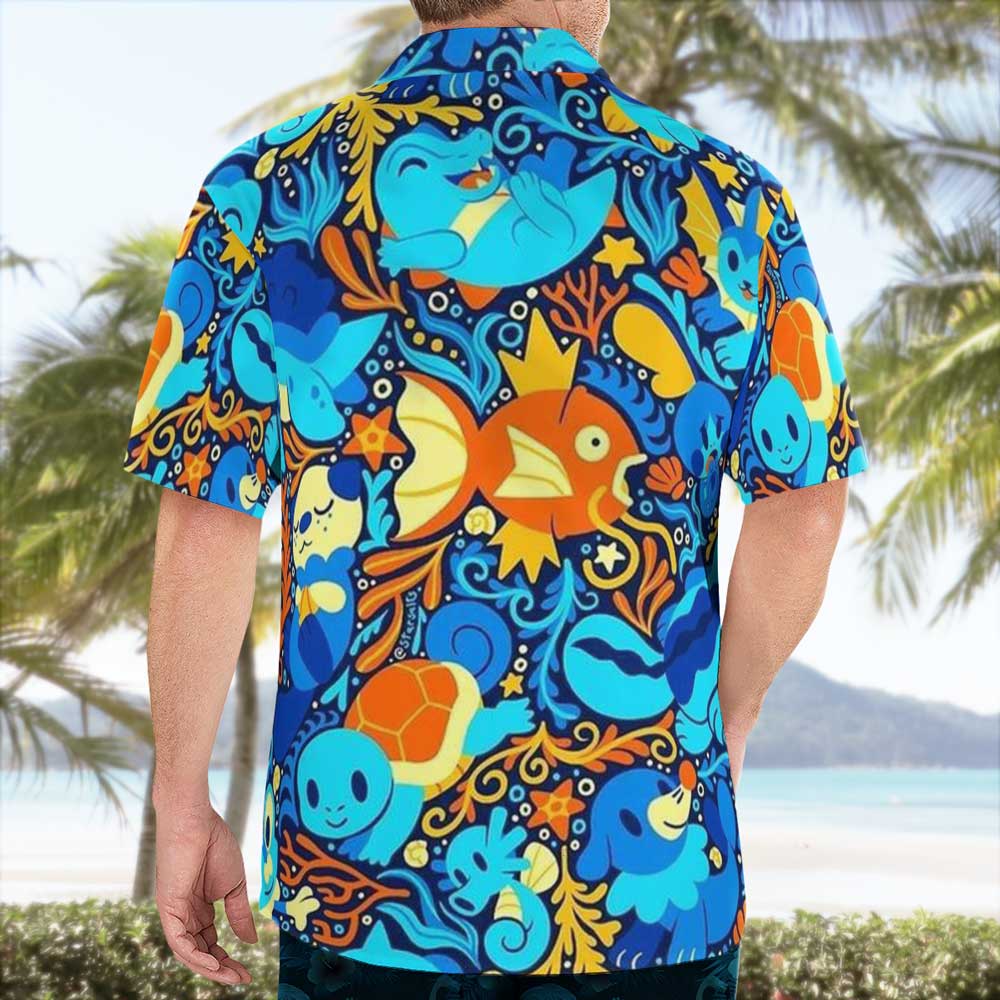 Water Pokemon Magikarp Lapras Aloha Shirts For Men Women – Moonbestprint