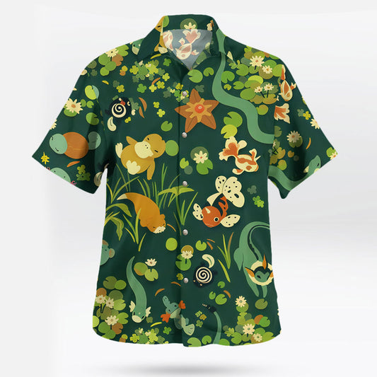 Water-Type Pokémon Hawaiian Shirt Short Sleeves Tropi – Moonbestprint