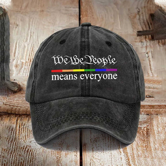 We The People Means Everyone LGBTQ Hat -Moonbestprint